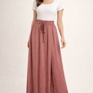 Hem & Thread Dusty Rose Maxi Skirt